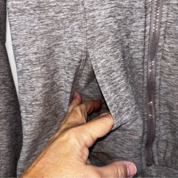 Yoga Lucious Women's Large Zip-Up Top Jacket Sweater Athleisure Tan Yoga Gym - Picture 5 of 9